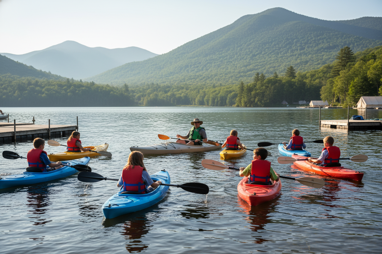 Kayaking on the lake